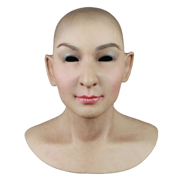 

(SF-N3) party crossdress fancydress cosplay realistic human lady face silicone female full head mask for Halloween fetish wear
