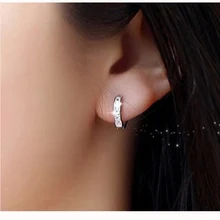 2 teile/los braut Hochzeit Ohrring silber Farbe schmuck Kristall Luxus Stud Ohrringe Für Frauen Geschenk