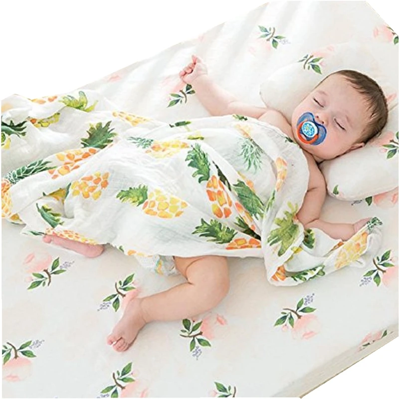 Хлопковая муслиновая пеленка одеяло s Премиум одеяло для новорожденных Baby Shower подарок 4" x 47" Аксессуары для фотографирования новорожденных
