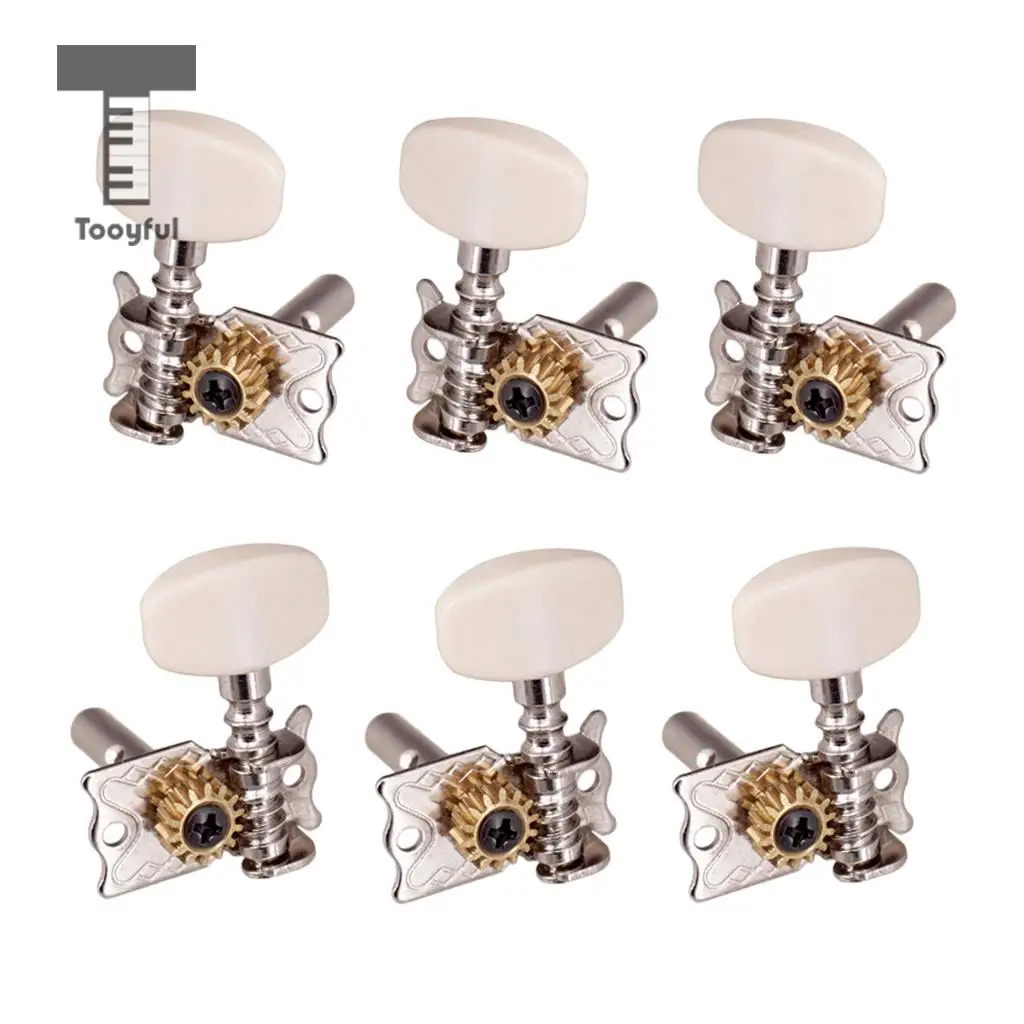 Tooyful 6pcs 3L3R Open Gear Classical Guitar String Tuning Pegs Tuners Machine Heads