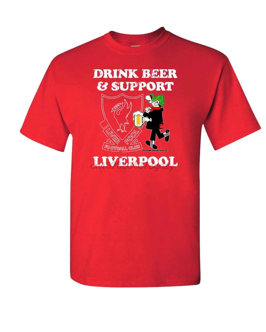 Liverpool T-Shirt Reds Premier League Footballer Soccerer Beer Alcohol Andy Capp |