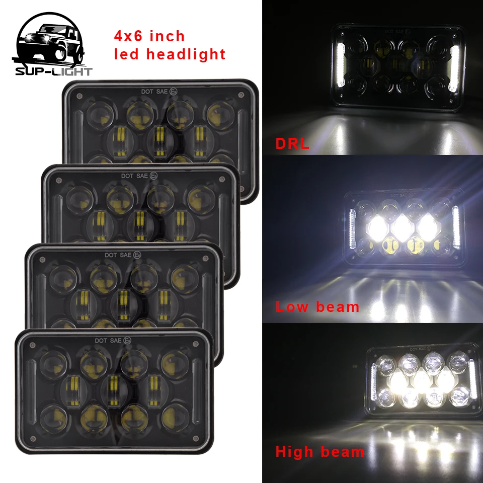 4x6/" Car LED H4 Hi//Lo DRL Beam Headlight Light Bulb For Peterbilt Kenworth Truck