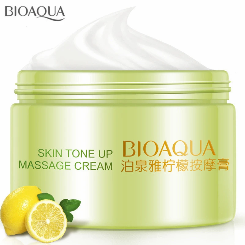

BIOAQUA Lemon Massage Cream Exfoliating Moisturizing Whitening Clean Oil Control Degreasing Remove Dirt Facial Massage Cream