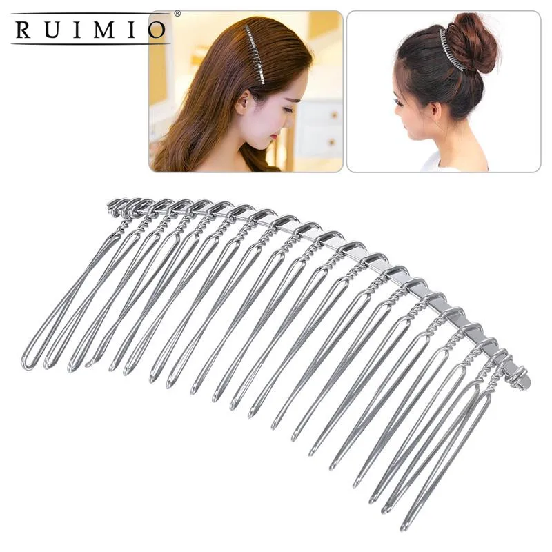 7 8cm 20 Teeth Fancy Diy Metal Wire Hair Clip Comb Bridal Wedding