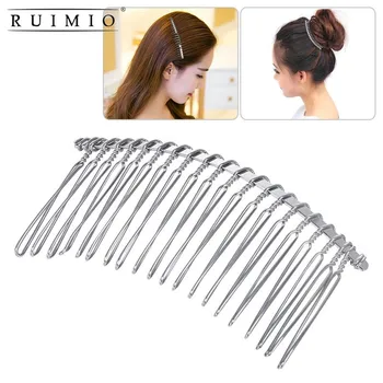

7.8cm 20 Teeth Wedding Hair Comb Wire Hair Clip Comb Bridal Wedding Veil Comb Girls Hairpins Headband Women Hair Accessories