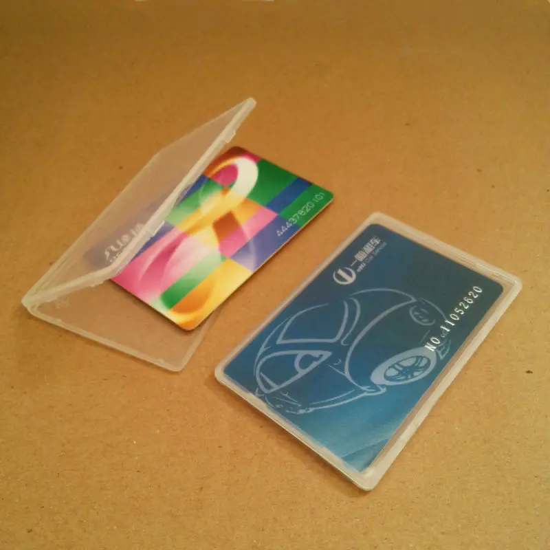 92x60x5 mm Clear Plastic Card Case Transparent Thin ...