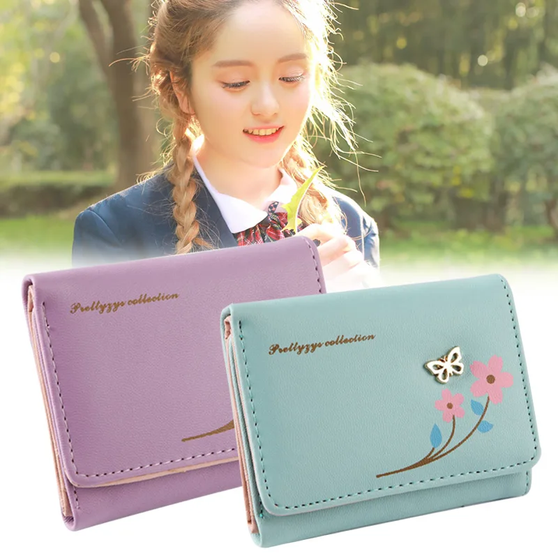 

1 Pcs Women Lady Girl Wallet Purse Short Design Flower Pattern For Coin Money Cards WML99