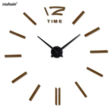 muhsein бесшумные настенные часы «сделай сам» зеркальные наклейки на стену персонализированное украшение настенные часы 3D большие настенные часы