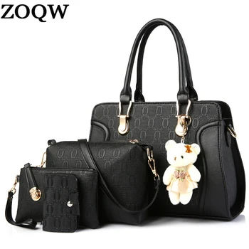 

Women Handle Bags 2018 Fashion Women Shoulder bag Messenger Bags Handbag High Quality PU Leather Composite Bag SW0260