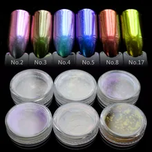 Блеск единорога пудра Хамелеон пигмент Великолепная хромированная пудра для ногтей зеркальная пудра украшения для ногтей SF2035