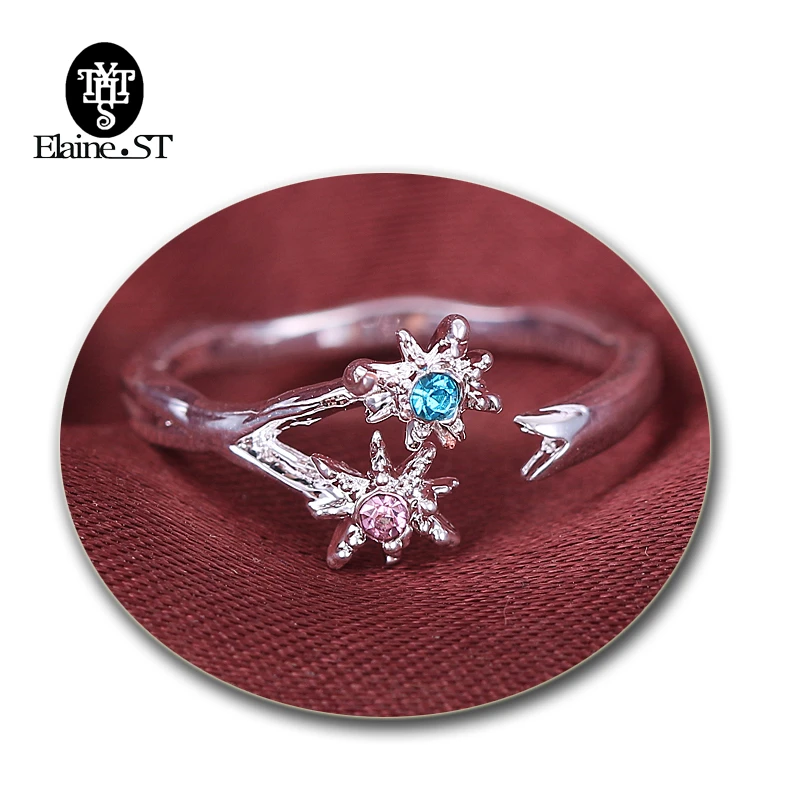 abiertos de Anime de fantasía para mujer, de amor con nombre, 10 Uds., venta al por mayor|Anillos|