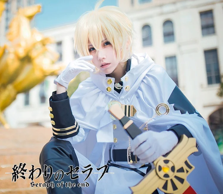 Горячая аниме Серафим конца косплей костюм Owari no Seraph Mikaela Hyakuya косплей костюм высокое качество парик Униформа полный комплект