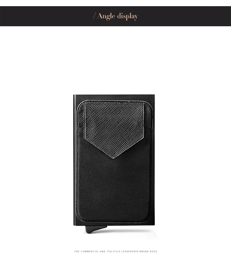 Лазерный Гравировальный мужской алюминиевый кошелёк с карманом ID карты держатель RFID Блокировка Мини Тонкий автоматический всплывающий кредитный Кошелек для монет, карт