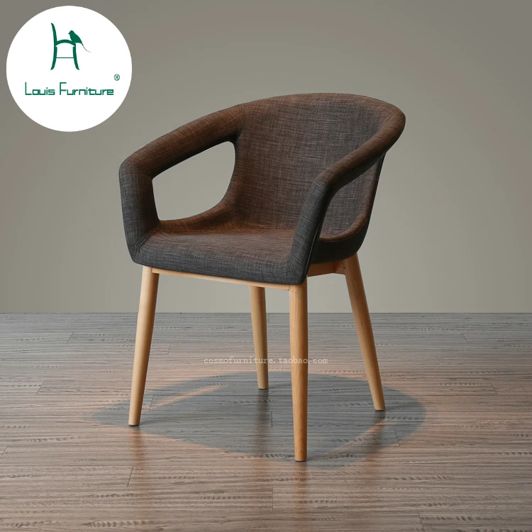 

Louis Fashion Conference Chairs Solid Wood Soft Handbags Armchairs Japanese Style Cloth and Wind Chairs Banquet