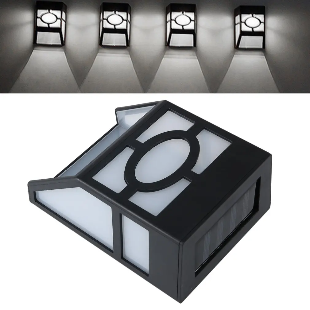 LED Solar Powered Waterproof Wall Mount Light Low Power Consumption Super Bright Outdoor Light Garden Pathway Fence Light Lamp