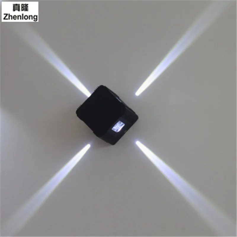 

White / Warm White 3W Wall Lamp Led Outdoor Lighting Wall Lamps Outdoor Square Aluminum Garden Wall Light Aisle Stair Lights