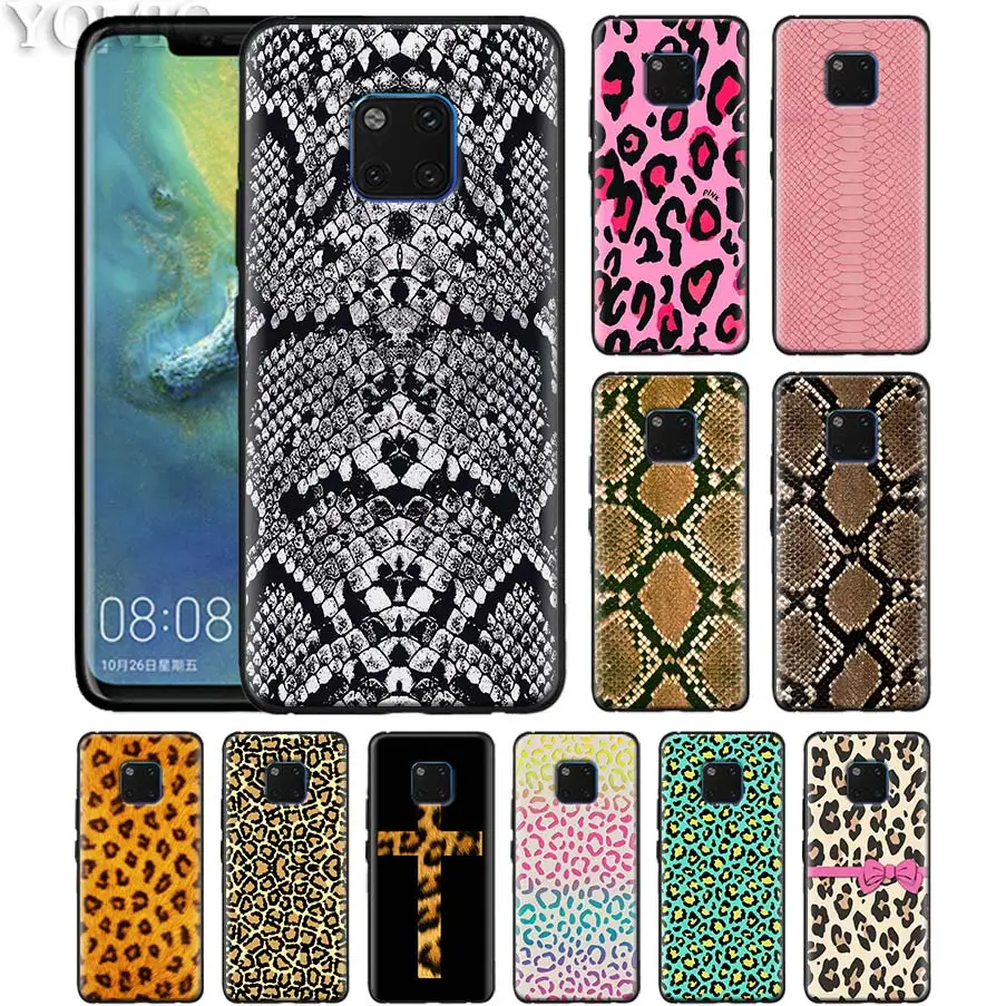 

Luxury Leopard Color snake skin Soft Case for Huawei Mate 20 Pro 10 20 Lite P20 P30 Pro P Smart Plus Y9 2019 Silicone Cover
