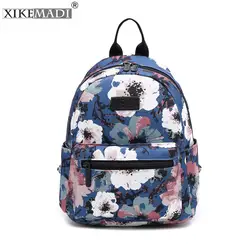 2019 Новый мини Mochila цветок печати Для женщин рюкзак мешок школы для девочек-подростков рюкзак ноутбук рюкзаки Повседневное повседневные