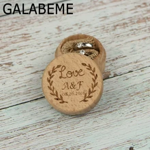 Выгравированные персонализированные деревенские кольца шкатулка любовь пользовательский Свадебный деревянный держатель кольца обручальное кольцо подушку коробка