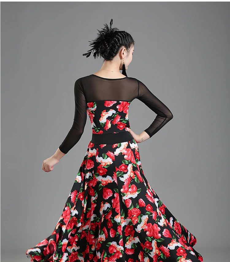 4 цвета женское бальное платье для танцев современный танцевальный костюм для соревнований женский Вальс Танго фокстрот платья для квикстепа