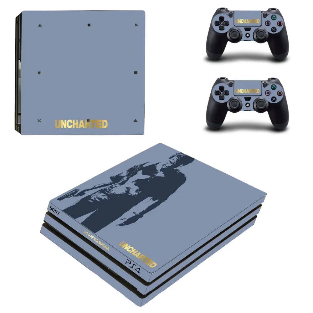 PS4 Pro консоли кожи Uncharted наклейка Стикеры + 2 контроллера Скины комплект