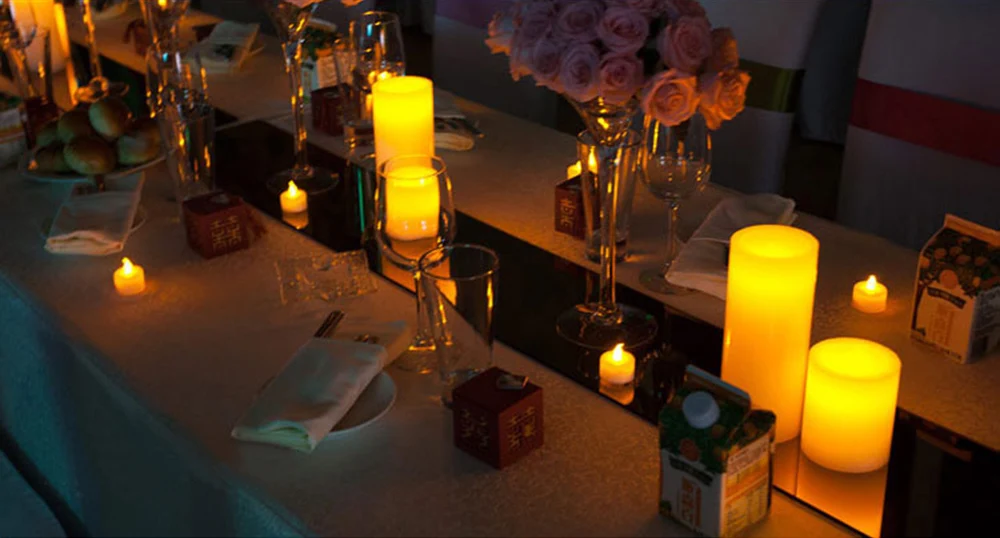 candle decoration for dinner