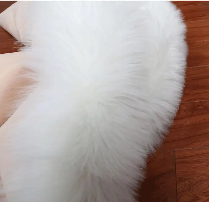 White Faux Decorative Rug Fur Blanket