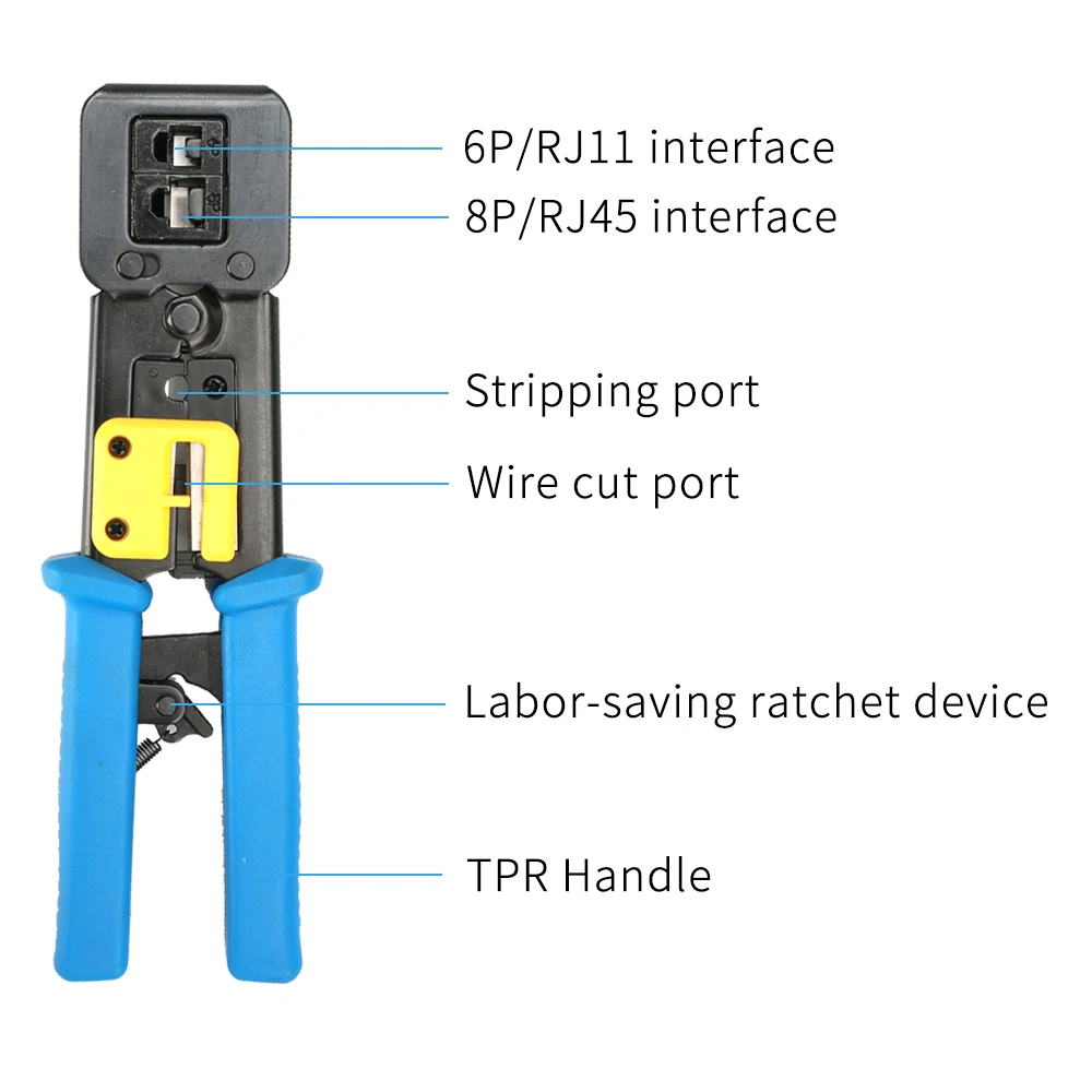 RJ45 RJ11 муфта Ethernet адаптер обжимной инструмент для зачистки для ремонта сети LAN