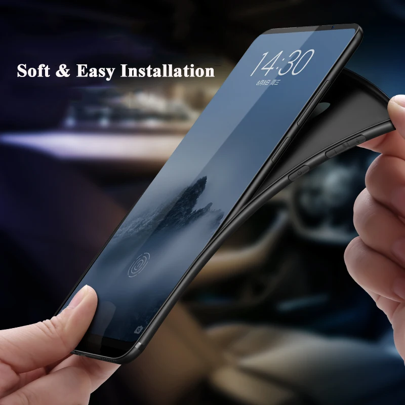 MAKAVO غطاء ل Meizu 16th حالة الحماية الكاملة لينة سيليكون ماتي الحالات الهاتف ل Meizu 16 زائد كابا الإسكان