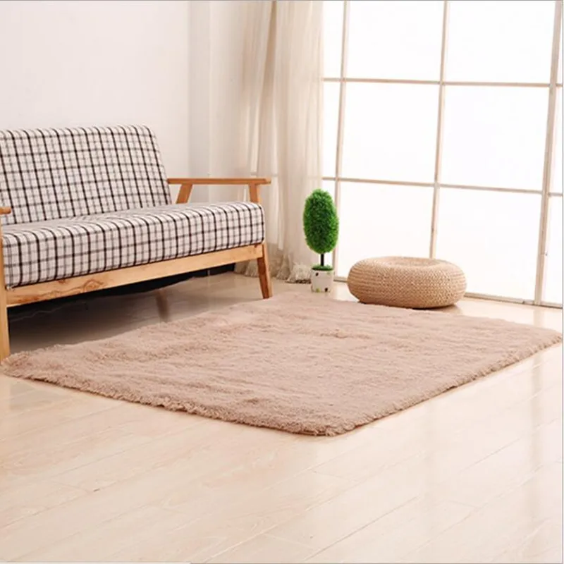 

Free Shipping Long Plush Slip-Resistant Soft Mat For Room Shaggy Thicken Carpet Kids Carpets Door Mat Rug 60*120 CM