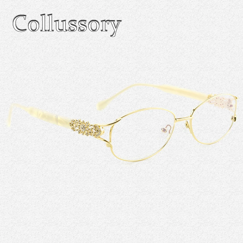 New Luxury Quality Rhinestone Women Prescription Eyeglasses Frames for