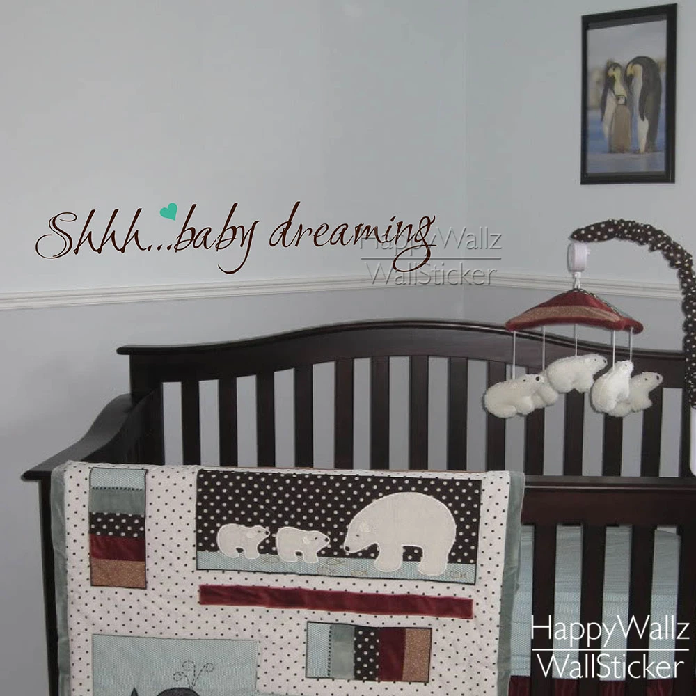 Shhh.. Baby dreaming Quote Wall Sticker Baby Nursery Quote Wall Decal