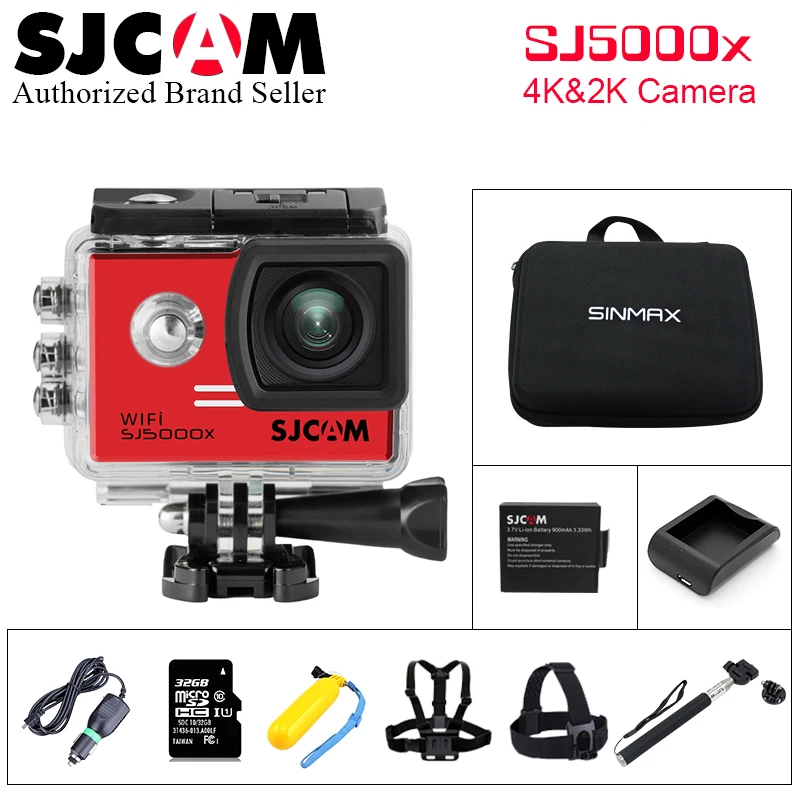 Оригинальная Экшн-камера SJCAM SJ5000X Elite, 4 K, Спортивная, DV, WiFi, гироскоп, дайвинг, 30 м, водонепроницаемая, SJ Cam, мини видеокамера, 2 дюйма, экран NTK96660