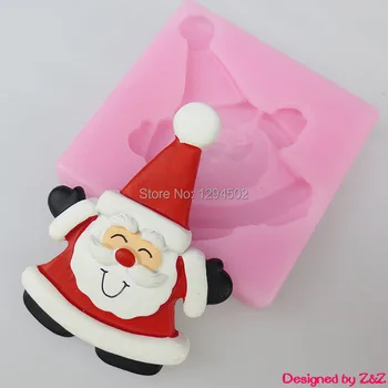 

Q-411 Free Shipping Santa Claus silicone mold,Fondant Cake Decorating Tools,molde de silicone,Silicone Cake Mold