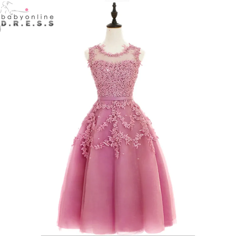 

Robe Demoiselle D'honneur Cheap Lace Top Short Bridesmaid Dresses Sheer Lavender Dress for Wedding Party Vestido Madrinha