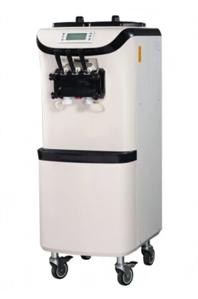 

RY-BK208CR Opalescent Four wheels Electric ice cream machine, 20-25L/H 5.8*2L soft ice cream machine for sale