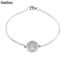 Религиозные очаровательные браслеты орден Святого Бенедикта Pulserad San Benito из нержавеющей стали модные ювелирные изделия Новинка