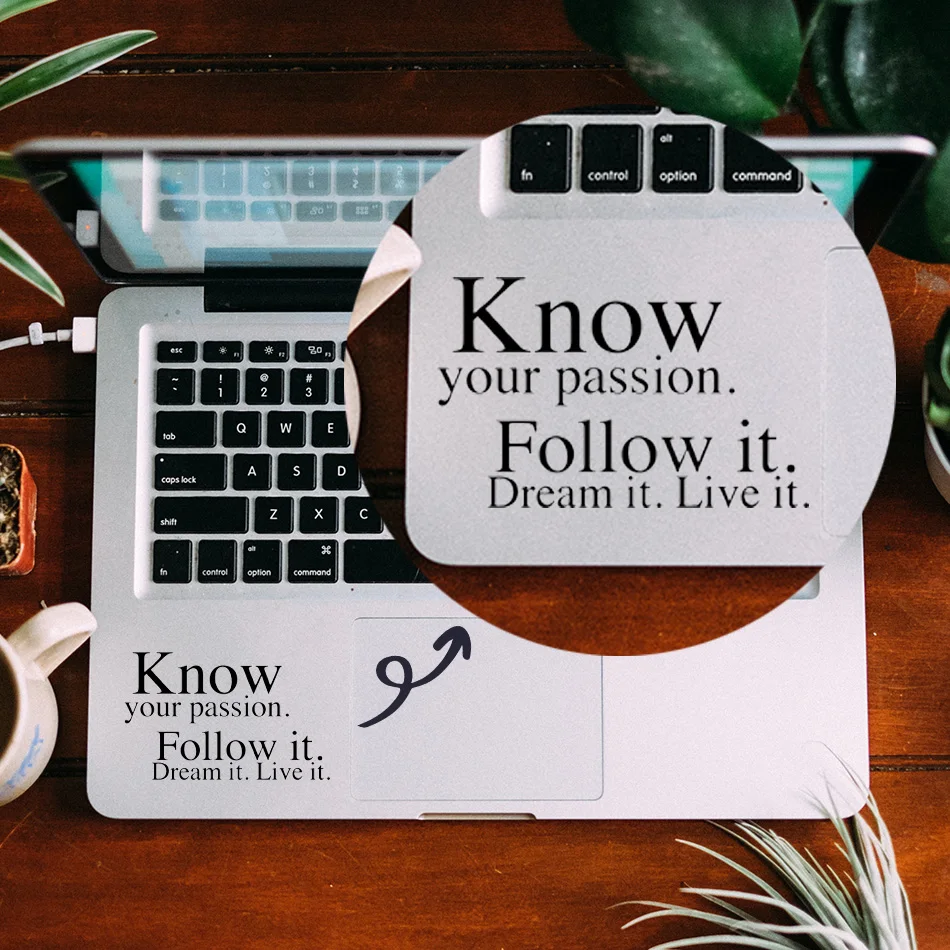 

Self-motivation Quote Trackpad Decal Laptop Sticker for Apple Macbook Pro Air Retina 11 12 13 15 inch Mac NotebookTouchpad Skin