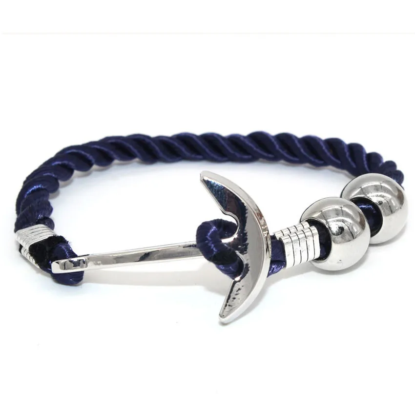 2016 Nouvelle Argent Marine Miansai Dancrage Bracelet Hommes Corde pulseras hombre tom espérons Bracelet