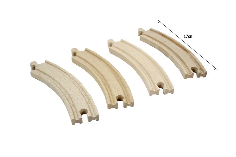 

EDWONE -1 PCS Thomas Beech Wooden Train Circular Track Railway Accessories Band Track Length 17CM
