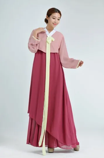 Новое поступление шифоновый корейский национальный костюм корейский ханбок женское корейское традиционное танцевальное платье для женщин