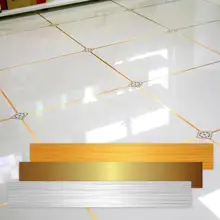 

50M Gold Self Adhesive Tile Sticker Kitchen Bathroom Floor Waist Line Wall Sticker Decorative Line Sticker Flooring Decals S25