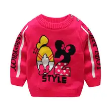 BibiCola/Детский свитер; осенне-зимняя одежда; Детский свитер для девочек; вязаный пуловер с длинными рукавами; свитер; Верхняя одежда с героями мультфильмов