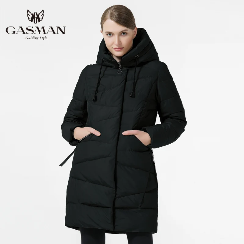 GASMAN 2018 Winter Women Thickening Bio Down Jacket With Scarf Winter Down Jackets And Coat For Women Brand Down Parka New