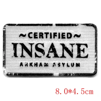 

Certified insane arkham the joker full of embroidery badge iron on patch
