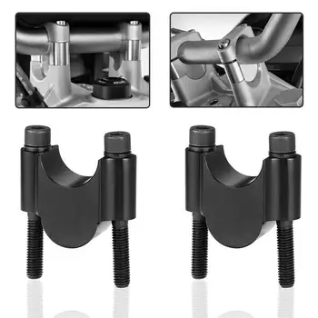 

2* 1 1/8" CNC Aluminum Motorcycle Handlebar Risers 28mm Adjustable Fat Bar Clamps Universal for Honda Kawasaki Ducati Yamaha