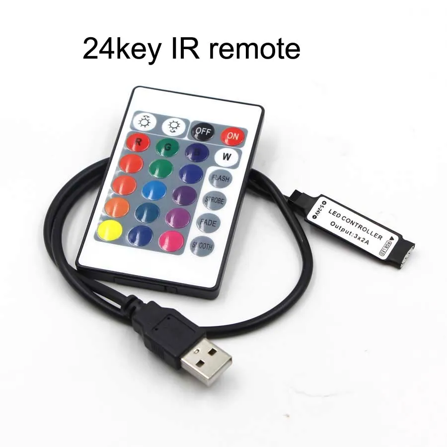 Контроллер USB DC 5V 12V 24V беспроводной пульт дистанционного управления Диммер Мини