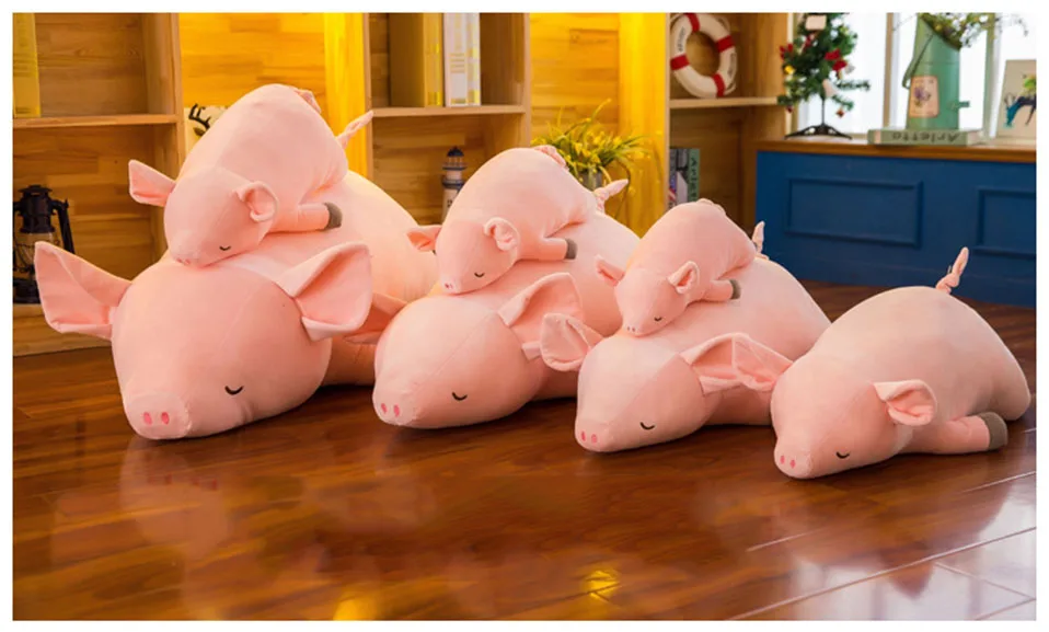 100 см милая розовая свинка плюшевая игрушка-Животное Мультфильм Подушка Милая Антистресс игрушка для детей и взрослых каваи подарки ко дню Валентина