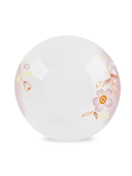 

1pc Round White Opal Glass Porcelain Deep Plates Dishes Tableware Salad Sushi Breakfast Dish Plate for Microwave