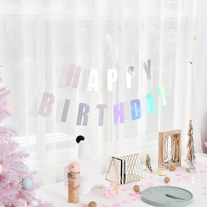 1 шт. креативные лазерные баннеры на день рождения с буквами вечерние украшения